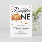 Kleine pompoen draaien een herfst Herfst Birthday Kaart (Staand voorkant)