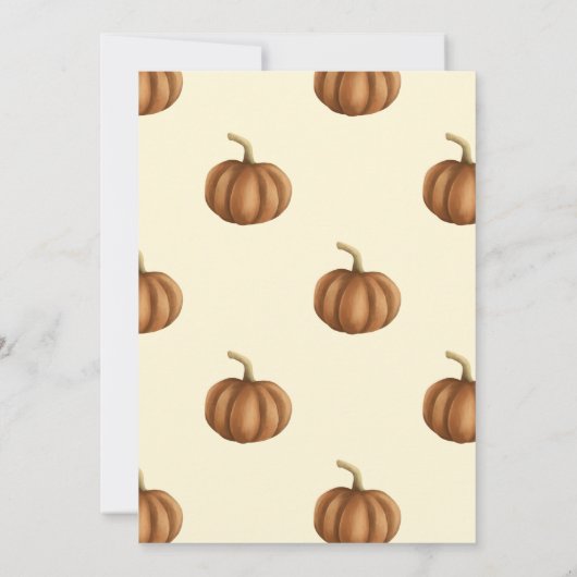 Kleine pompoen draaien één uitnodiging (Achterkant)