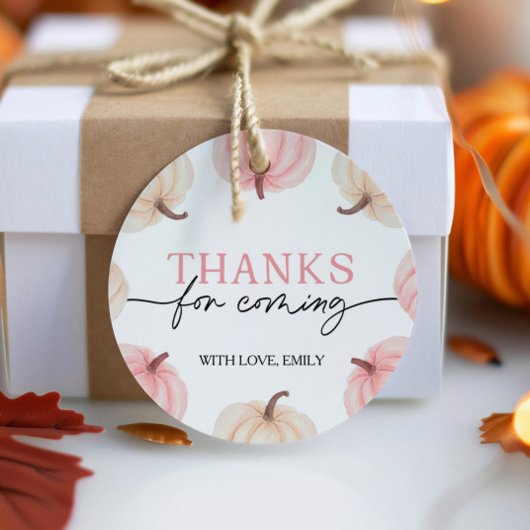 Kleine pompoen draaien een verjaardag Dank u Label