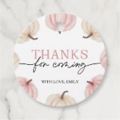 Kleine pompoen draaien een verjaardag Dank u Label (Voorkant)