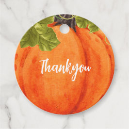 Kleine pompoen draaien een verjaardag Favor Tags Bedankjes Labels