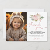 Kleine pompoen draait een verjaardag bedankkaart kaart (Voorkant)