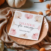 Kleine pompoen draait één verjaardag servet