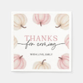 Kleine pompoen draait één verjaardag servet (Voorkant)