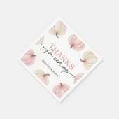 Kleine pompoen draait één verjaardag servet (Hoek)