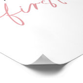 Kleine pompoen draait een verjaardagswelkomstbord poster (Hoek)