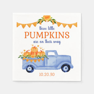 Kleine Pompoen Drie-eiige Jongen Baby Shower Serve Servet
