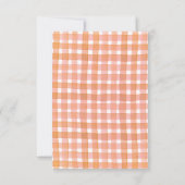 Kleine pompoen eerste verjaardag bedankje bedankkaart (Achterkant)