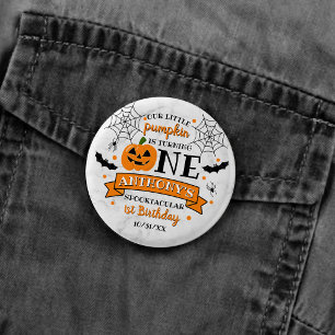 Kleine Pompoen Eerste Verjaardag Halloween 1e Verj Ronde Button 3,2 Cm