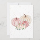 Kleine Pompoen Eerste Verjaardag Tijd Capsule Kaar Kaart (Achterkant)