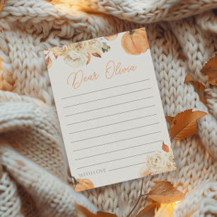 Kleine Pompoen Eerste Verjaardag Tijd Capsule Kaar Kaart