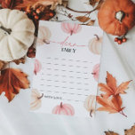 Kleine Pompoen Eerste Verjaardag Tijd Capsule Kaar Kaart<br><div class="desc">Creëer blijvende herinneringen met onze **Little Pumpkin First Birthday Time Capsule Kaart**. Deze charmante kaart is ontworpen voor het vastleggen van oprechte berichten en herinneringen die op een toekomstige verjaardag worden geopend. Perfect voor een herfst-thema eerste verjaardagsfeest, het voegt een persoonlijke touch aan het behoud van speciale momenten en herinneringen....</div>