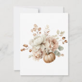 Kleine pompoen eerste verjaardag uitnodiging - Hal (Achterkant)