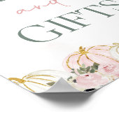 Kleine pompoen eerste verjaardagskaarten en gesche poster (Hoek)