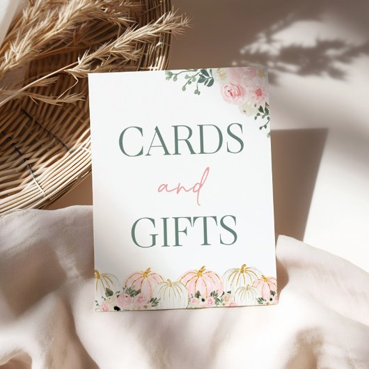 Kleine pompoen eerste verjaardagskaarten en gesche poster