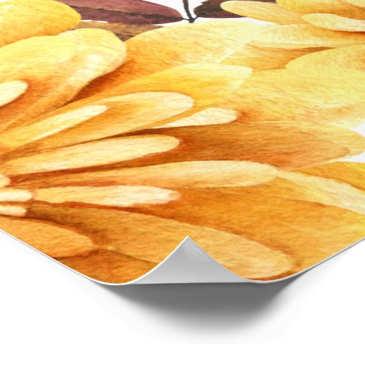 Kleine pompoen en dinosaurusbaby shower welkom poster (Hoek)