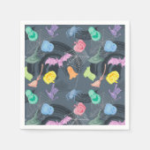 Kleine Pompoen en grappige Geesten Halloween feest Servet (Voorkant)