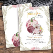 Kleine Pompoen en Pampas Grass Baby shower Kaart