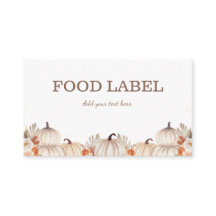 Kleine Pompoen Eten Label Buffetkaart