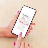 Kleine pompoen Floral Waterverf Baby Girl Shower Kaart