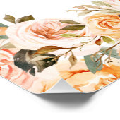 kleine pompoen florale baby shower gunsten teken perfect poster (Hoek)