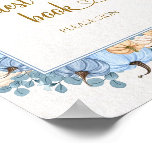 Kleine pompoen gelieve te ondertekenen het Poster  (Hoek)