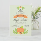 Kleine pompoen | Genderneutraal Baby shower Kaart (Staand voorkant)