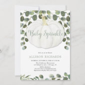 Kleine pompoen genderneutraal baby strooien kaart (Voorkant)