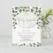 Kleine pompoen genderneutraal baby strooien kaart (Staand voorkant)