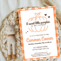 Kleine Pompoen Geslacht Neutrale Baby Borrel in de