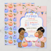 Kleine pompoen geslacht onthullen donkere toon kaart (Voorkant / Achterkant)