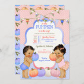 Kleine Pompoen Geslacht Reveal Medium Brunette Kaart (Voorkant / Achterkant)