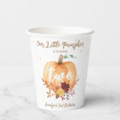 Kleine Pompoen Geslachtsneutrale Herfst 2e Verjaar Papieren Bekers (Achterkant)