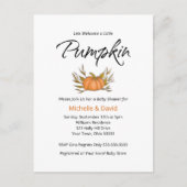 Kleine pompoen Geslachtsneutrale koppels Vallen Kl Uitnodiging Briefkaart (Voorkant)