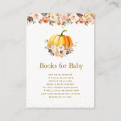 kleine pompoen gouden bloemige boeken voor baby ka informatiekaartje (Voorkant)