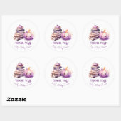 Kleine pompoen Halloween baby shower bedankt Ronde Sticker (Vel)