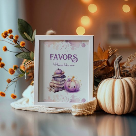 Kleine pompoen Halloween gunsten neem er een Poster