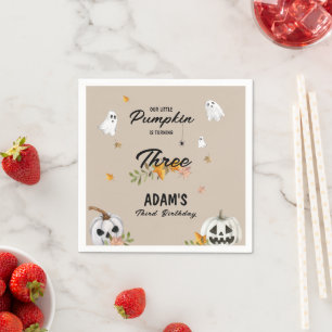 Kleine Pompoen Halloween Verjaardag Alle Leeftijde Servet