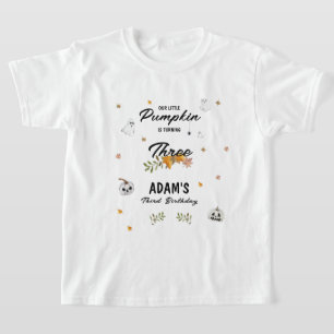 Kleine Pompoen Halloween Verjaardag Elke Leeftijd T-shirt