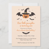 Kleine pompoen Halloween Verjaardag Kaart (Voorkant)