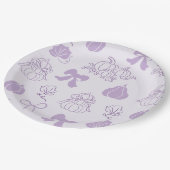 Kleine pompoen handgetekende Paarse Baby shower Papieren Bordje (Gekanteld)