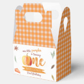 Kleine Pompoen Herfst 1e Verjaardag Bedankdoosjes (Geopend)