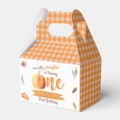 Kleine Pompoen Herfst 1e Verjaardag Bedankdoosjes (Voorkant Zijde)