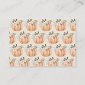 Kleine Pompoen Herfst 1e Verjaardag Gissen Spel Informatiekaartje (Achterkant)