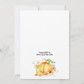 Kleine Pompoen Herfst 1e Verjaardag Kaart (Achterkant)