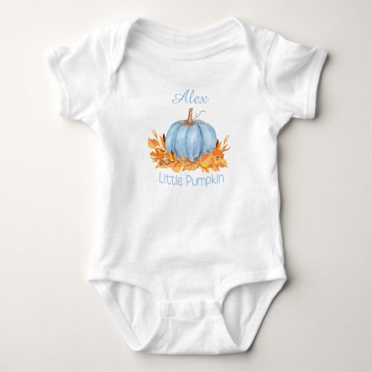 Kleine Pompoen Herfst Baby Bodysuit Naam (Voorkant)