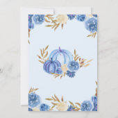 Kleine pompoen Herfst Baby Boy Shower Kaart (Achterkant)