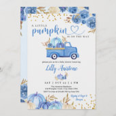 Kleine pompoen Herfst Baby Boy Shower Kaart (Voorkant / Achterkant)