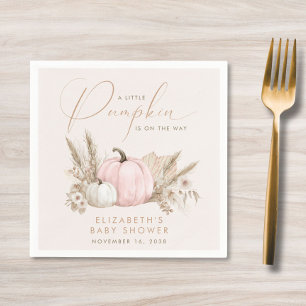 Kleine Pompoen Herfst Baby Meisje Shower Servet