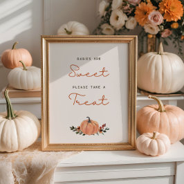 Kleine Pompoen Herfst Baby Shower Baby's zijn lief Poster